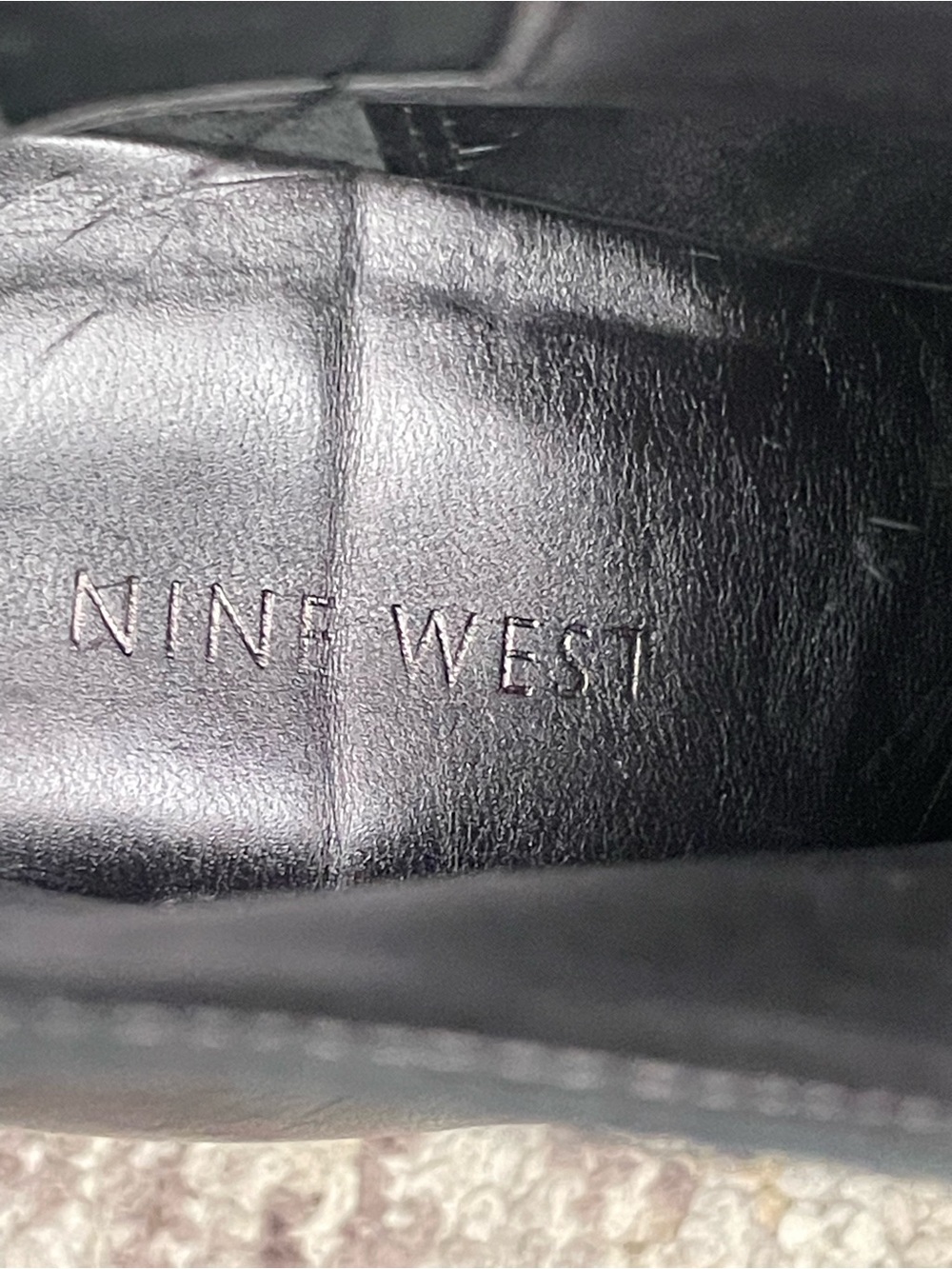 Nine West Black Leather Wedge Ankle Boots - Picture 2 of 9